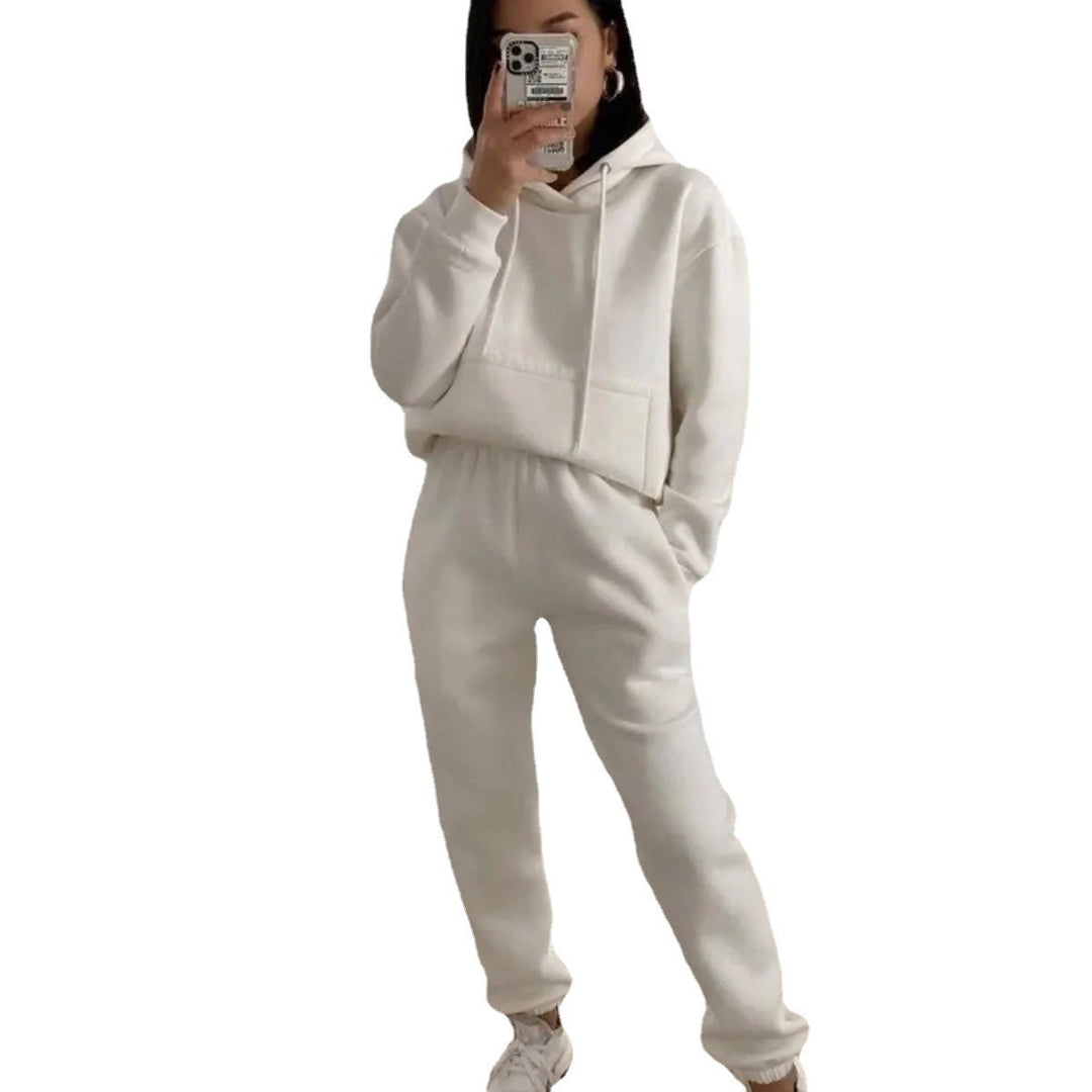 Women's cozy oversized hoodie and high-waist jogging pants set Mune Fashion