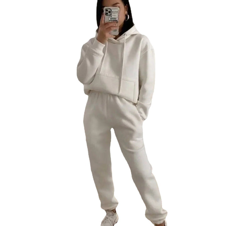 Women's cozy oversized hoodie and high-waist jogging pants set Mune Fashion