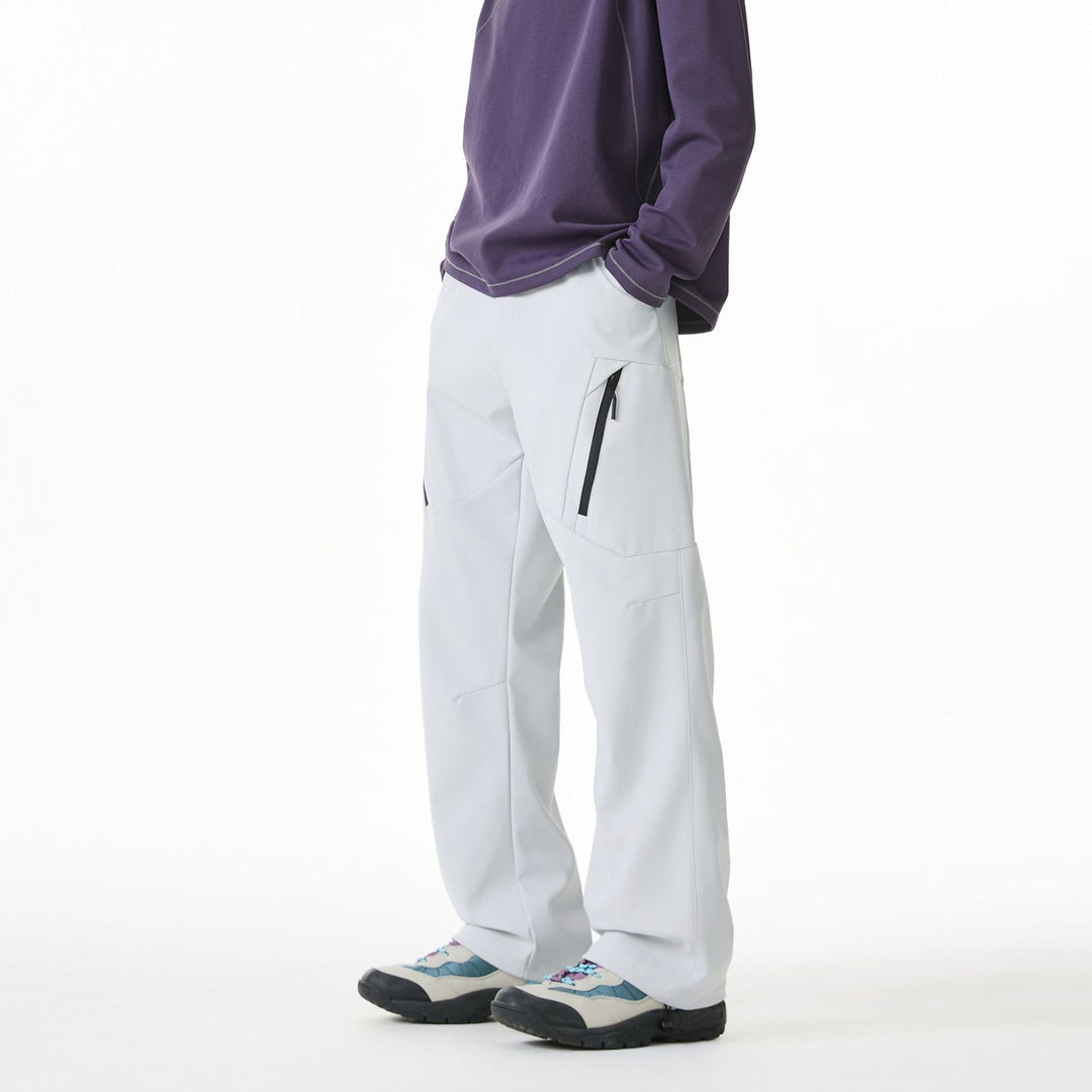 Men's Technical Cargo Pants with Elastic Waistband and Water-Repellent Zipper Pockets Mune Fashion