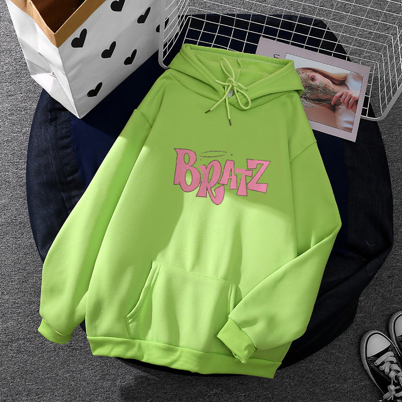 Women's casual oversized hoodie with lettering graphic and kangaroo pocket Mune Fashion