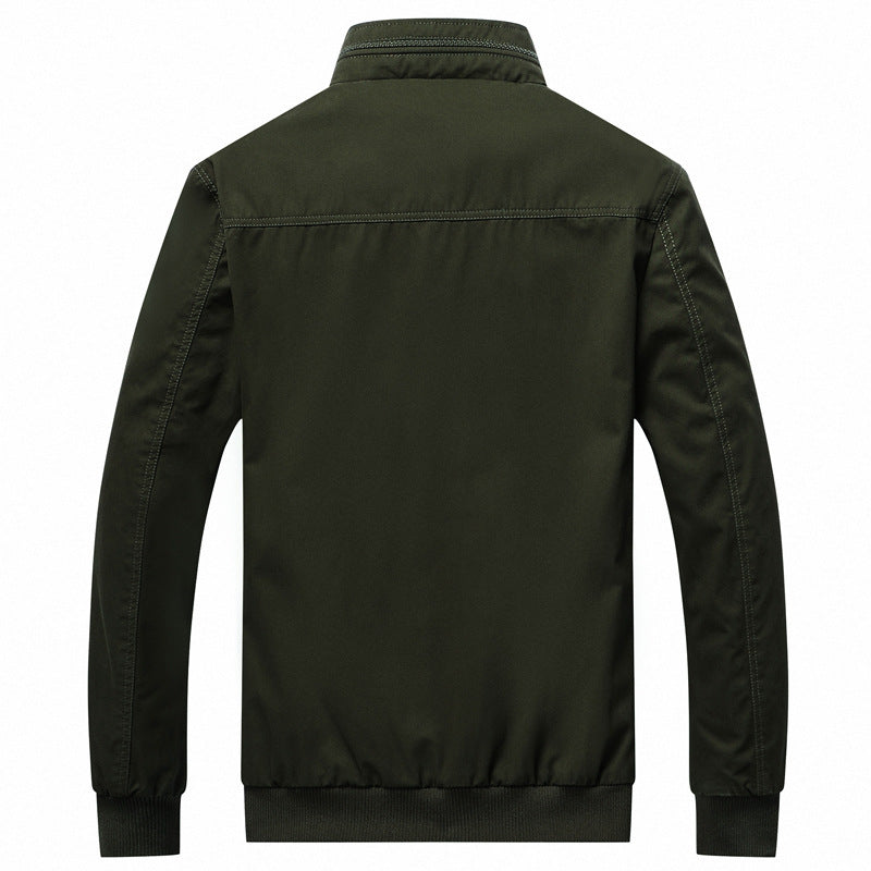 Men's transitional jacket in field-bomber mix with stand-up collar and multifunctional flap pockets Mune Fashion