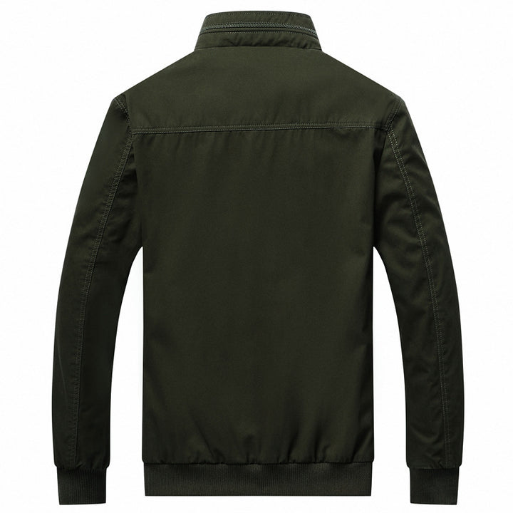 Men's transitional jacket in field-bomber mix with stand-up collar and multifunctional flap pockets Mune Fashion
