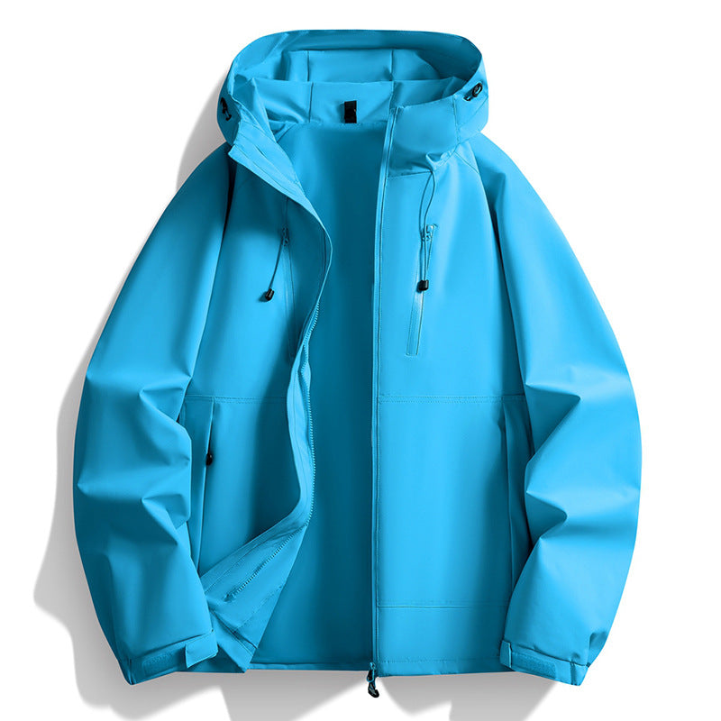 Men's softshell jacket with hood, windproof outer layer, adjustable hem & zippered pockets Mune Fashion