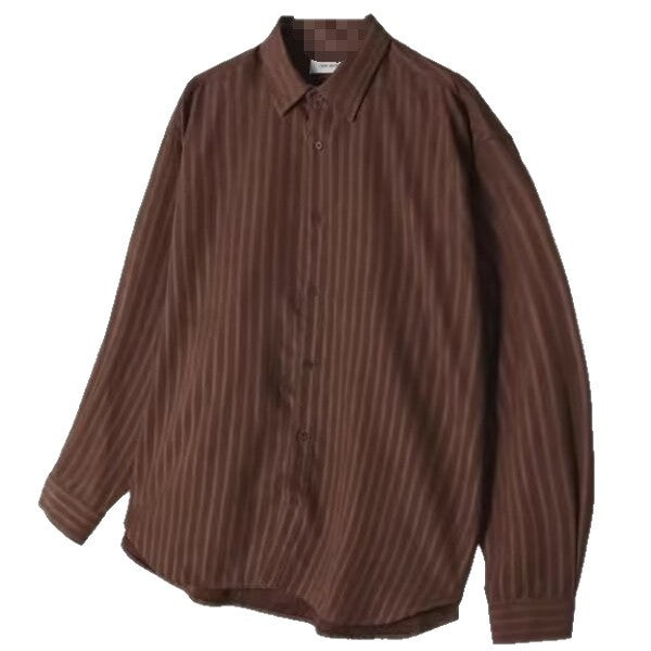 Men's Elegant Long Sleeve Shirt with Fine Stripes Mune Fashion