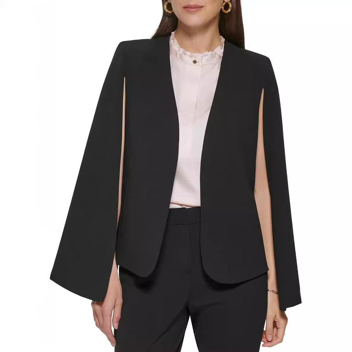 Women's Cape Blazer Set in Tailoring with Cape Sleeves and Slim Suit Pants Mune Fashion