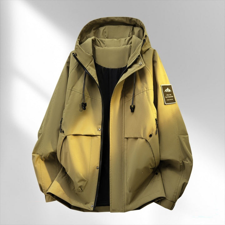 Men's Oversize Utility Outdoor Jacket with Hood, Padded Lining & Multi-Function Pockets Mune Fashion