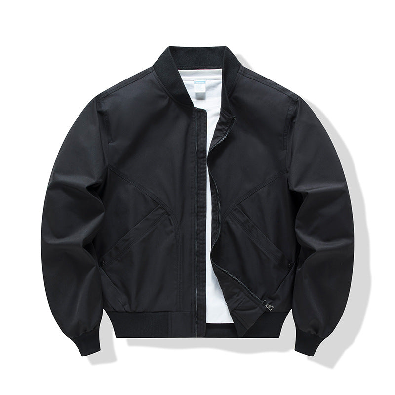 Men's Lightweight Transitional Jacket with High Collar and Practical Pockets Mune Fashion