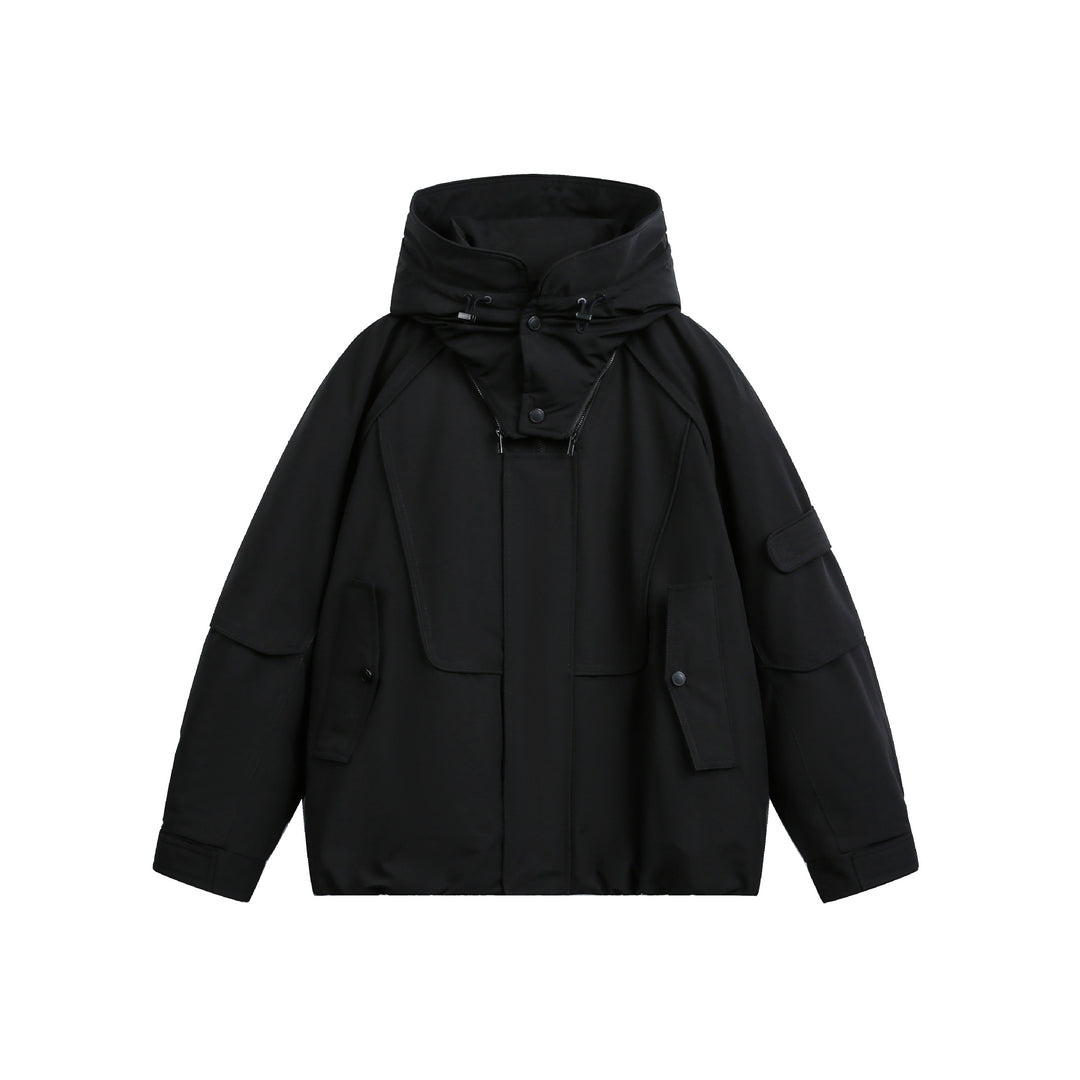 Men's Oversize Functional Parka with High Stand-Up Hood and Utility Pockets Mune Fashion