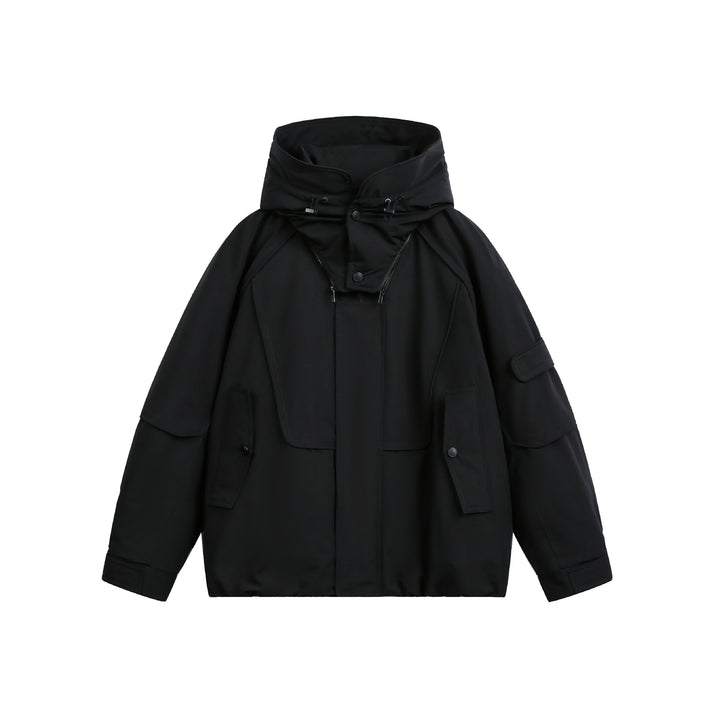 Men's Oversize Functional Parka with High Stand-Up Hood and Utility Pockets Mune Fashion