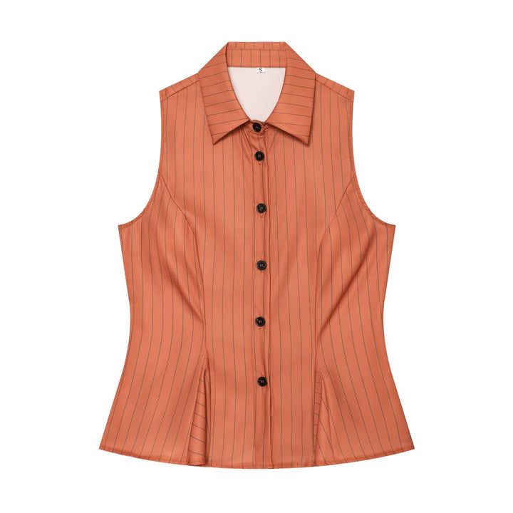 Women’s wide pinstripe pants with high waist and straight leg Mune Fashion