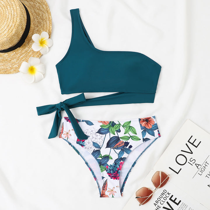 Women's Asymmetrical Bikini with Adjustable Ties Mune Fashion