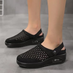 Women's breathable knit slingback sneakers with air cushion sole Mune Fashion