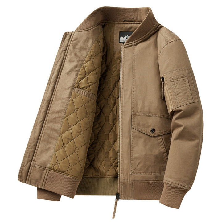 Men's Fashion Bomber Jacket with Quilted Lining Mune Fashion