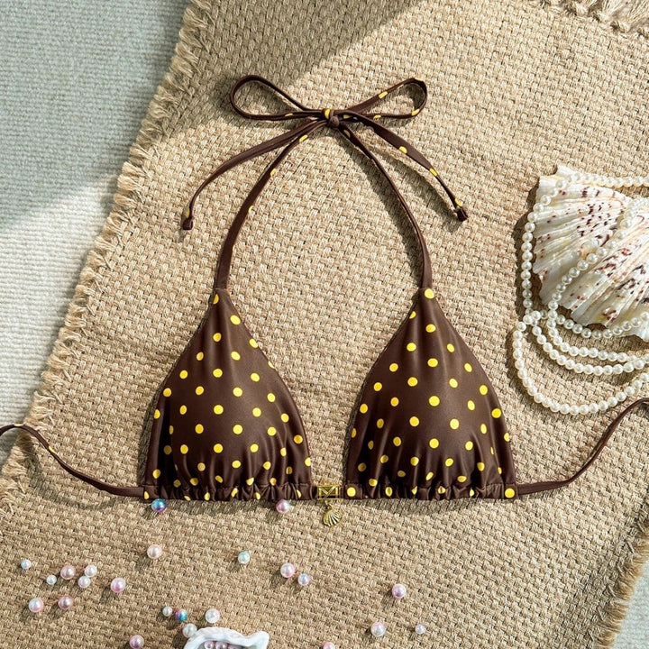 Women's Triangle Bikini Top with Ruffles Mune Fashion