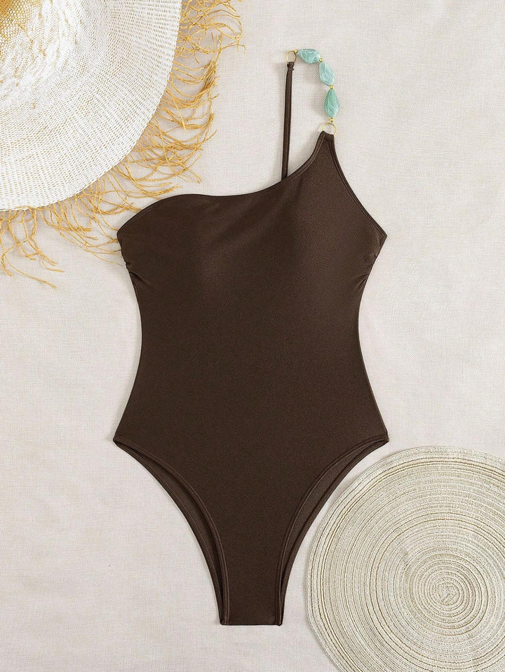 Women's Elegant Swimsuit with Narrow Straps and Figure-Flattering Cut Mune Fashion