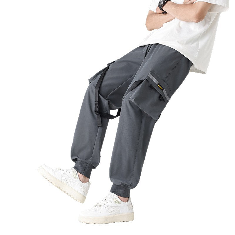 Men's Tech-Utility Cargo Pants with multifunctional leg pockets, adjustable straps & elastic cuffs Mune Fashion