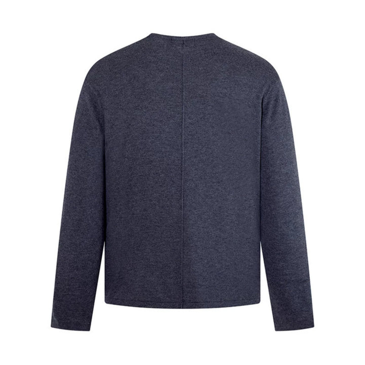 Men's fine knit sweater with round neck and straight cut Mune Fashion