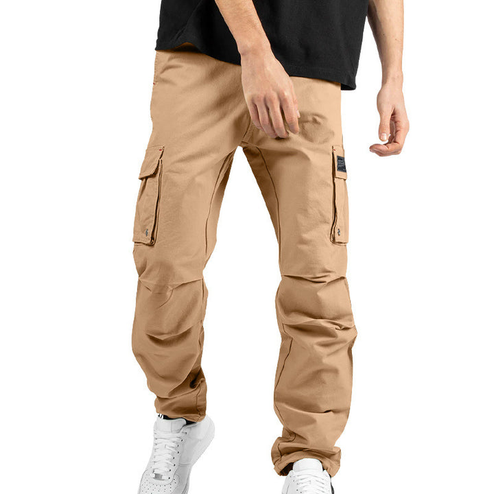 Men's nan urban-utility cargo jogger pants with reinforced flap pockets, D-ring details, and elastic ankle cuffs Mune Fashion