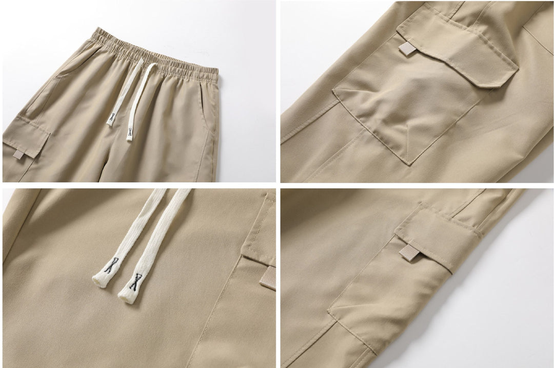 Men's cargo pants with elastic waistband and side pockets Mune Fashion