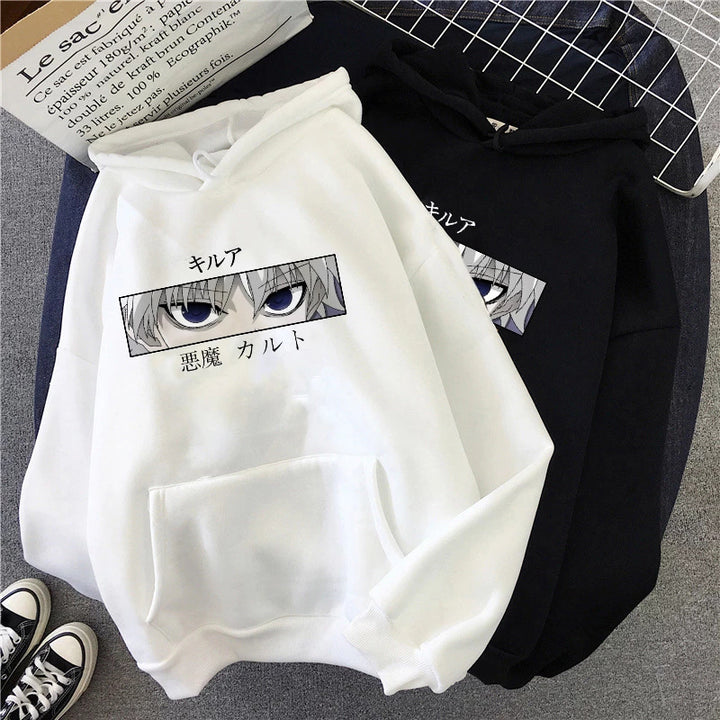 Unisex oversized hoodie with anime eye print and soft cotton blend Mune Fashion