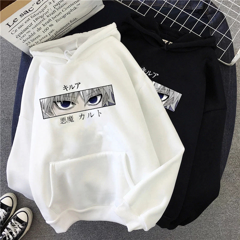 Unisex oversized hoodie with anime eye print and soft cotton blend Mune Fashion