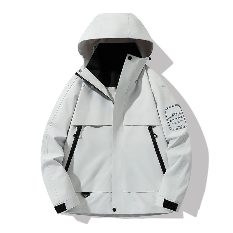 Men's multifunctional waterproof softshell rain jacket with removable fleece inner jacket Mune Fashion