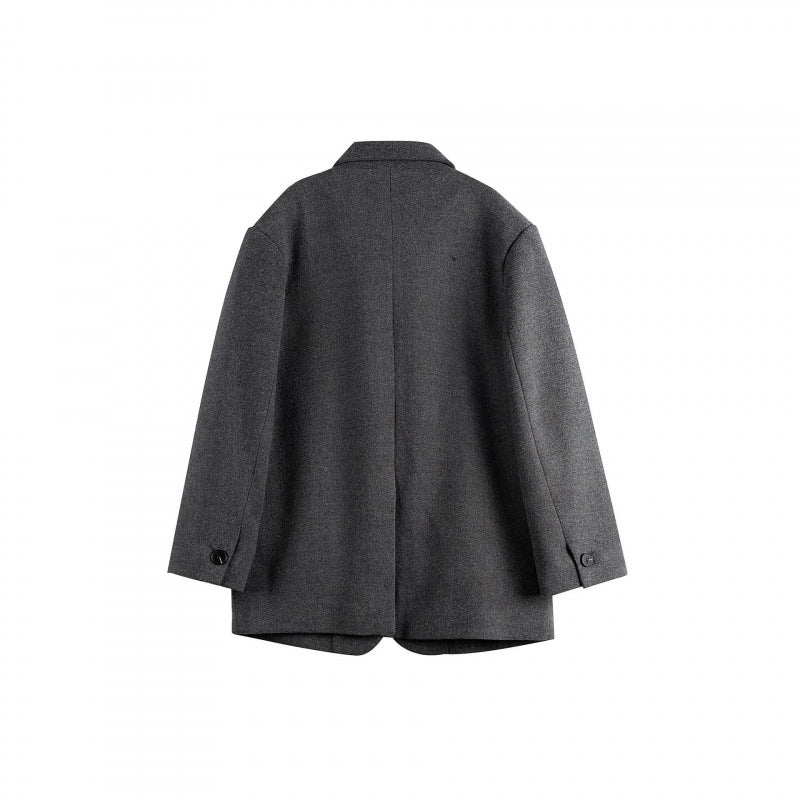 Women's Oversize Blazer in Boxy Cut with Lapel Collar and Flap Pockets Mune Fashion