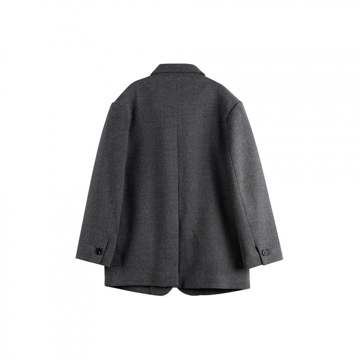 Women's Oversize Blazer in Boxy Cut with Lapel Collar and Flap Pockets Mune Fashion