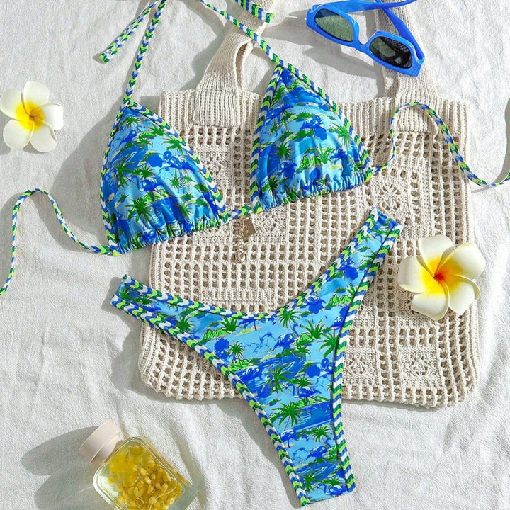 Women's High-Quality Triangle Bikini with Maritime Motif Mune Fashion