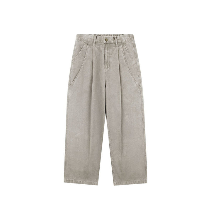 Women's High-Waisted Culotte Pants with Wide Leg, Pleats and Soft Denim Feel Mune Fashion