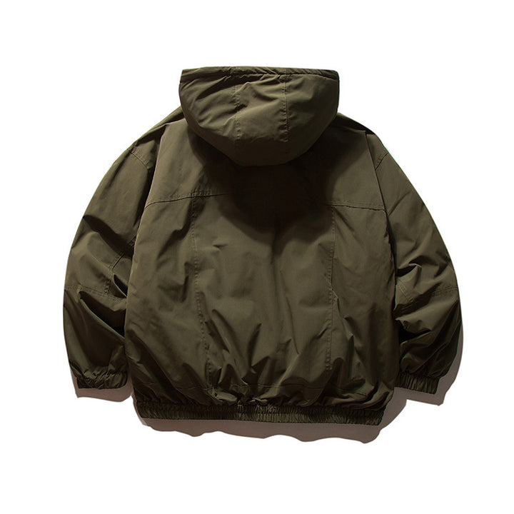 Men's lightweight wind and water-repellent hoodie jacket in boxy oversized cut with elastic cuffs Mune Fashion