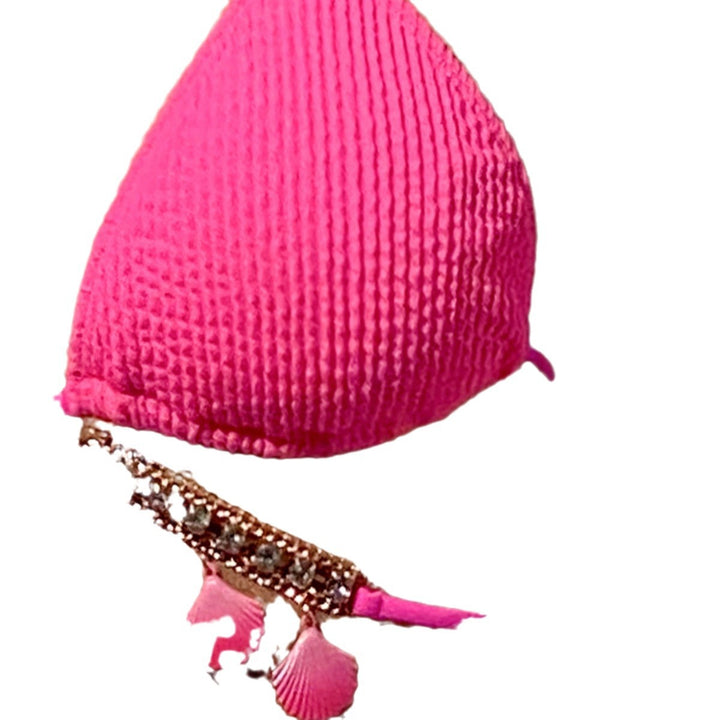 Women's triangle bikini with decorative tassels and gold accents Mune Fashion