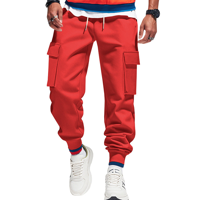 Men's urban utility jogger with drawstring, applied flap pockets and elastic waistband Mune Fashion