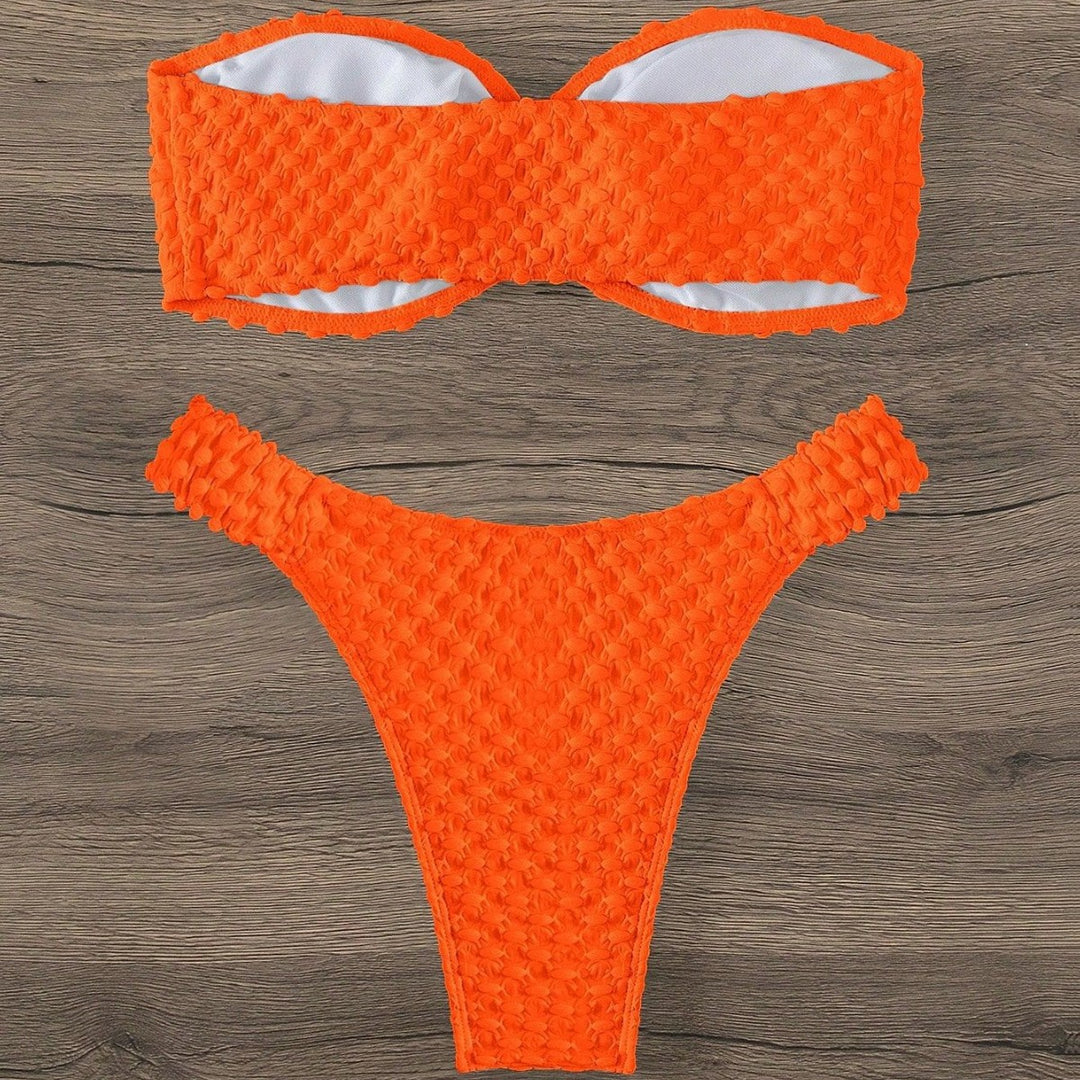 Women's bandeau bikini with textured surface and very good fit Mune Fashion