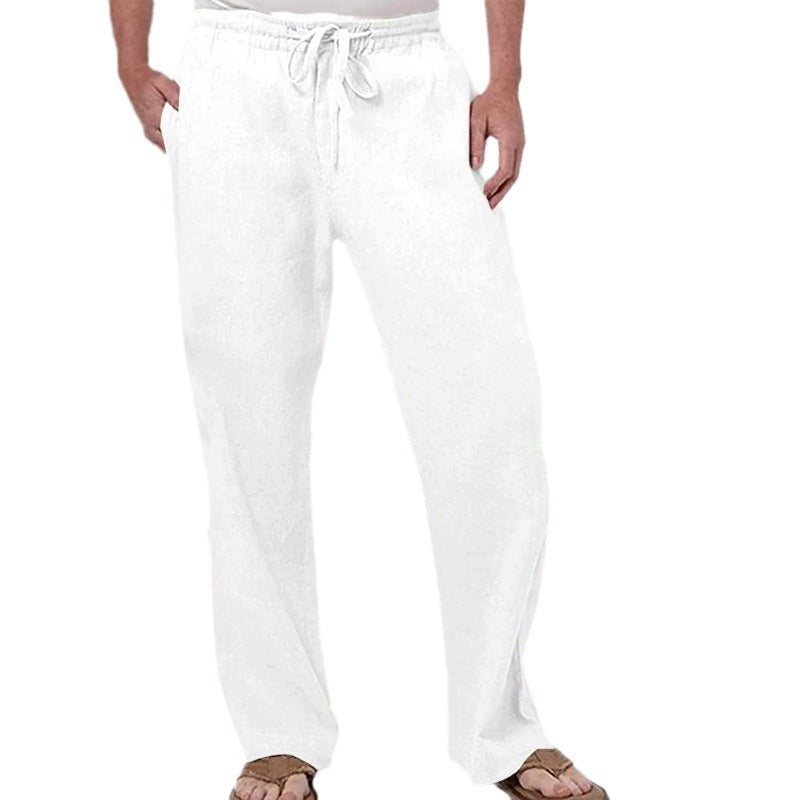 Men's soft lounge pants made of cotton jersey with elastic drawstring waistband and side pockets Mune Fashion