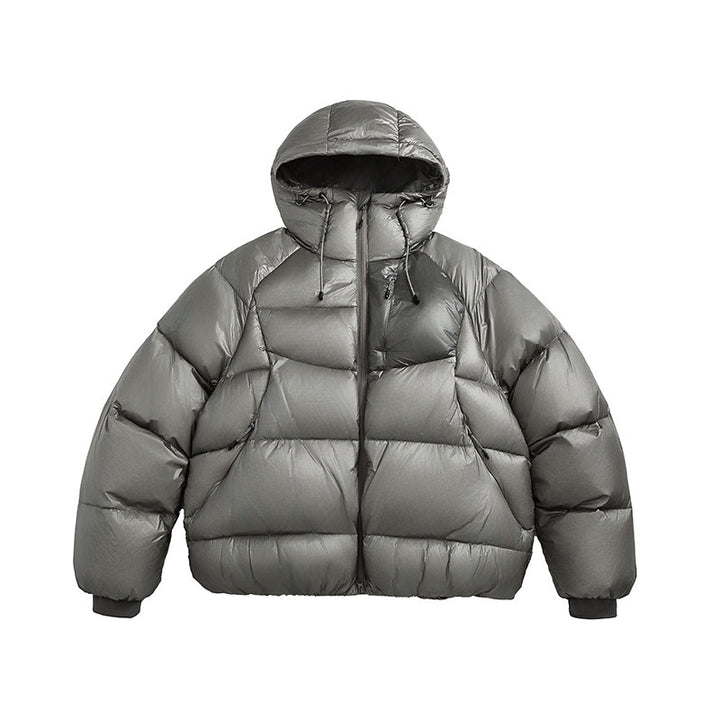 Unisex Quilted Down Jacket with Hood and Lightweight Thermal Insulation Mune Fashion