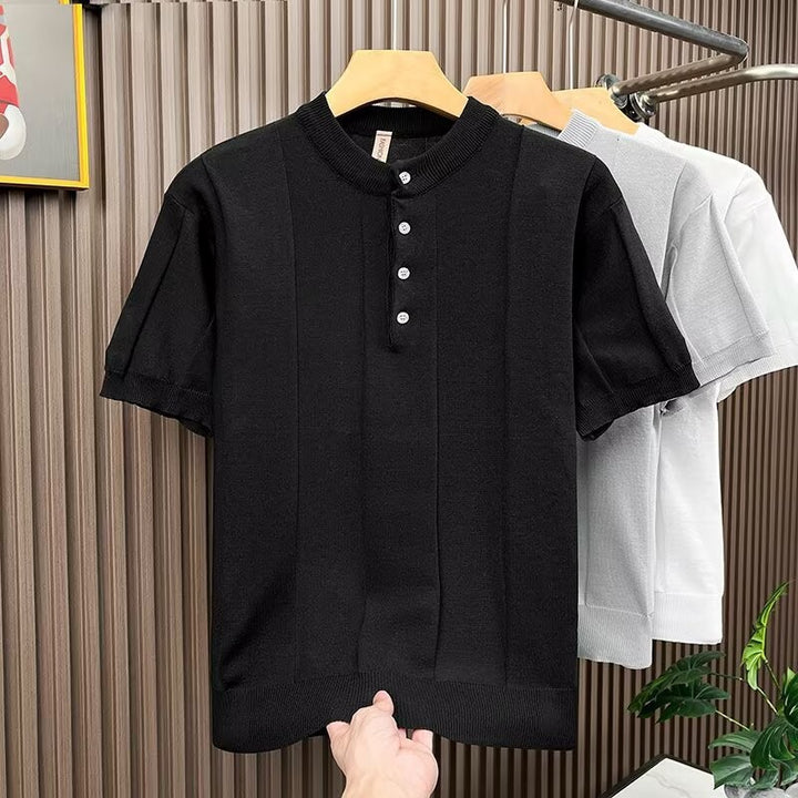 Men's Elegant Knit Shirt Mune Fashion