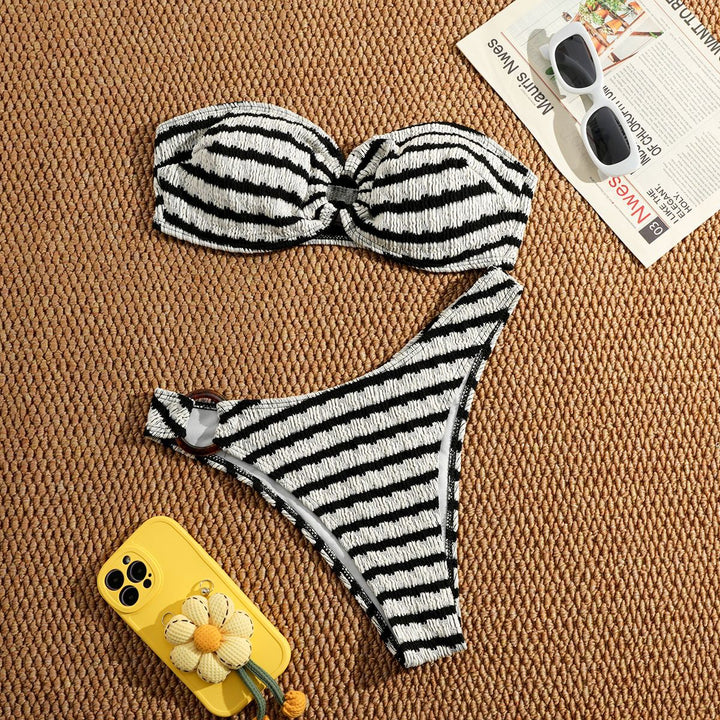 Ladies Bandeau Bikini with textured design Mune Fashion