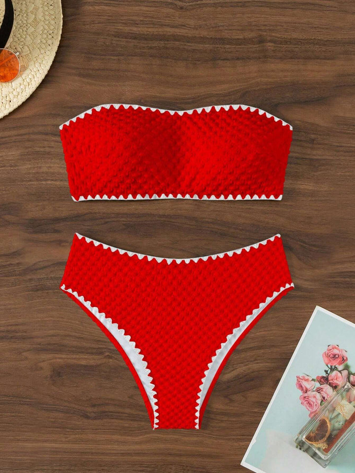 Women's bandeau bikini with structured surface Mune Fashion