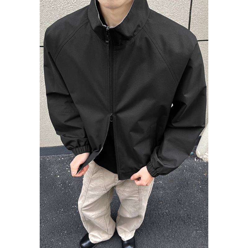 Men's Stylish Transitional Jacket with Contrasting Collar Mune Fashion
