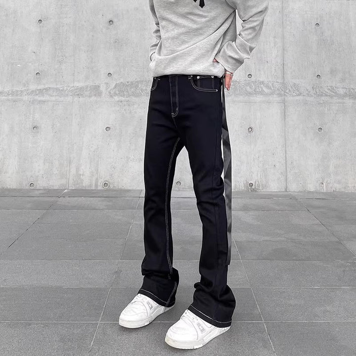 Men's Fashion Bootcut Jeans with Unique Stitching Mune Fashion