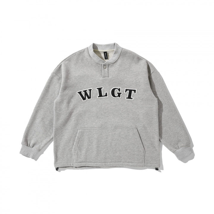 Unisex Oversize Sweatshirt with Henley button placket, kangaroo pocket and drawstring hem Mune Fashion