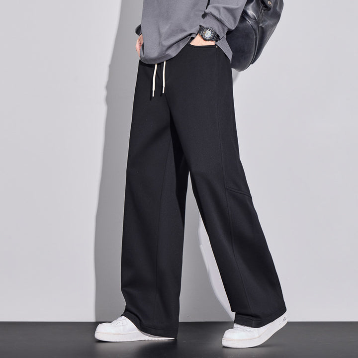 Men's wide cargo sweatpants made of brushed sweat with drawstring Mune Fashion