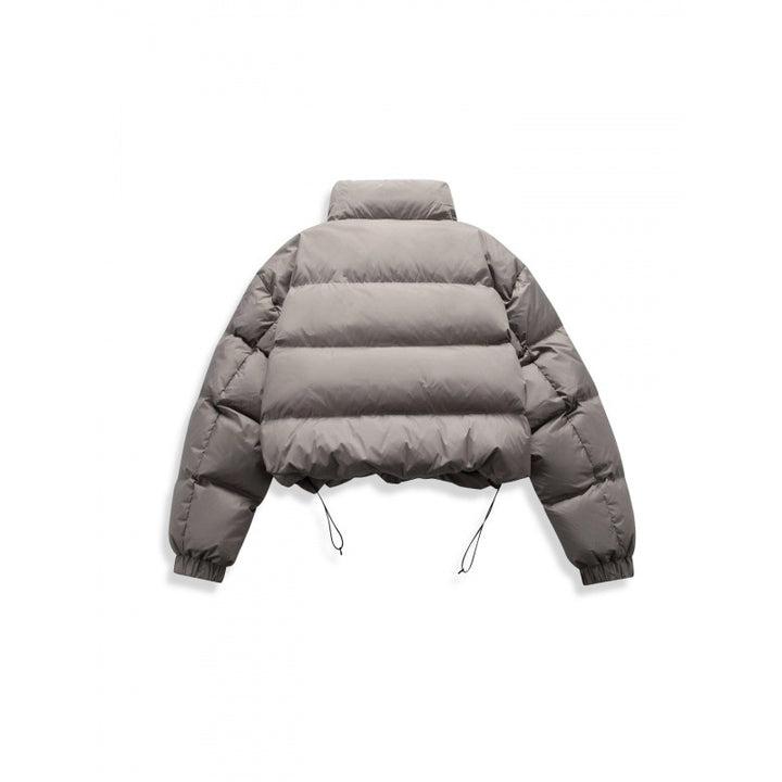 Women's short quilted winter jacket in cropped style with high stand-up collar Mune Fashion