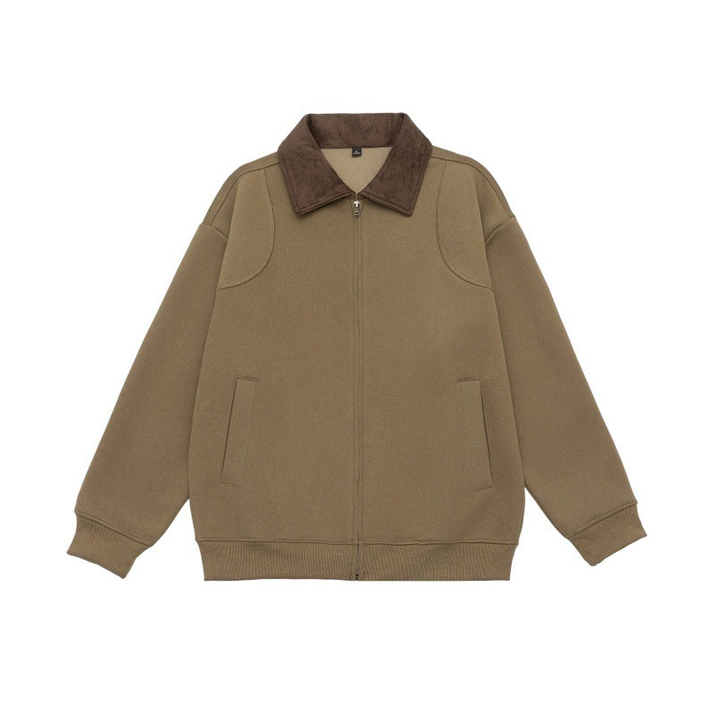 Unisex Oversized Zip Jacket with Cord Collar and Integrated Pockets Mune Fashion