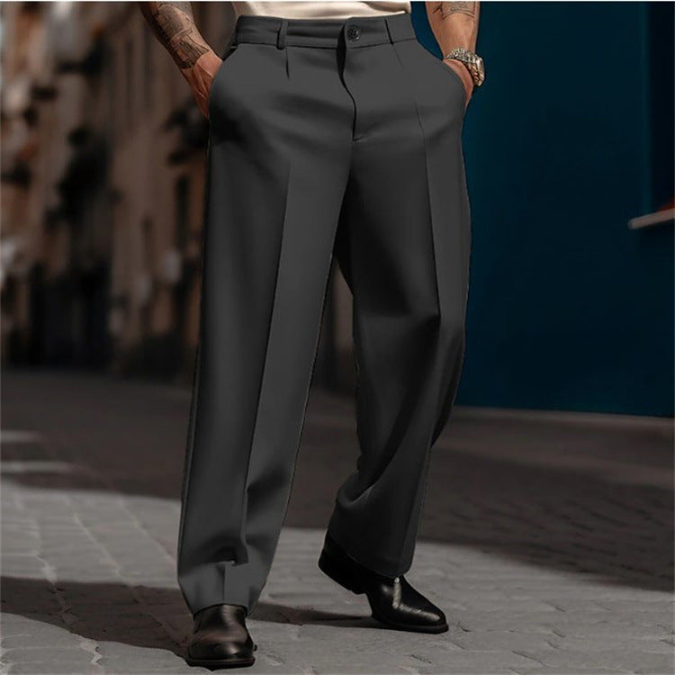 Men's classic suit trousers with high waist and wide legs Mune Fashion