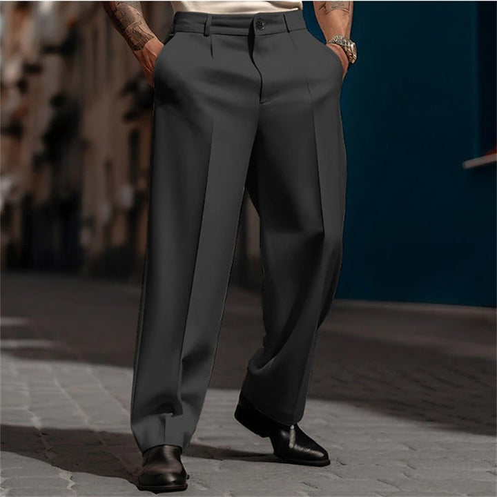 Men's classic suit trousers with high waist and wide legs Mune Fashion