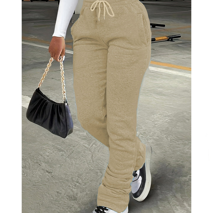 Women's figure-hugging high-waist stretch sweatpants with gathered ankle cuffs and side pockets Mune Fashion