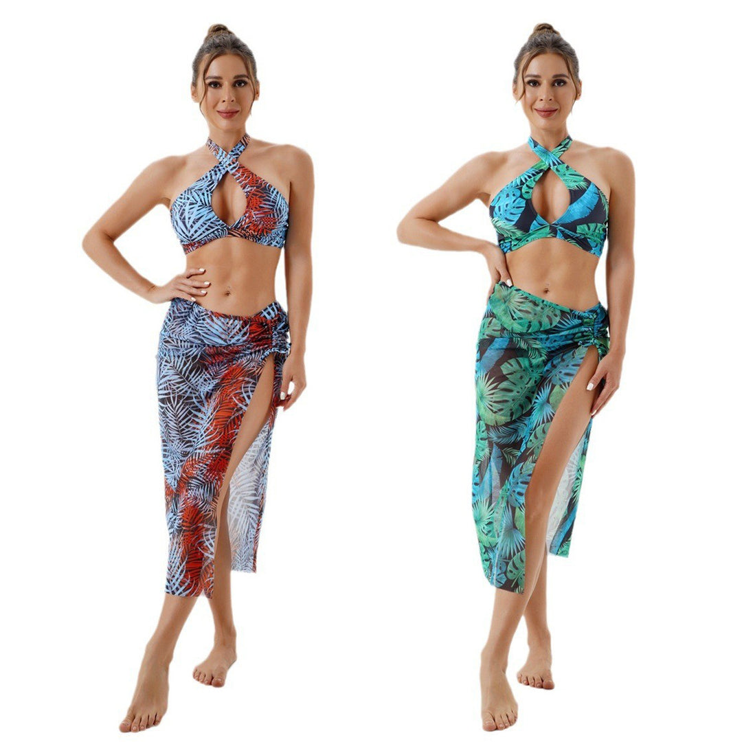 Women’s Fashionable Bikini with Transparent Beach Pareo Mune Fashion
