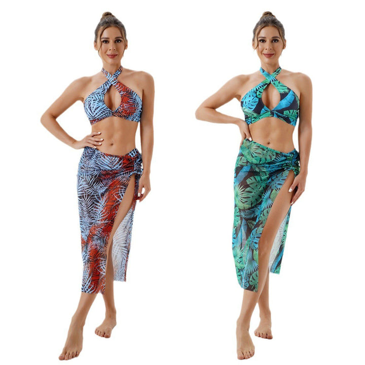 Women’s Fashionable Bikini with Transparent Beach Pareo Mune Fashion